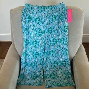 Lilly Pulitzer pajama pants leapin leopards small